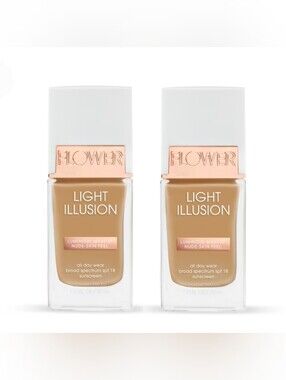2 x Flower Beauty Light Illusion Foundation -Classic Tan 1.01fl Oz- Discontinued